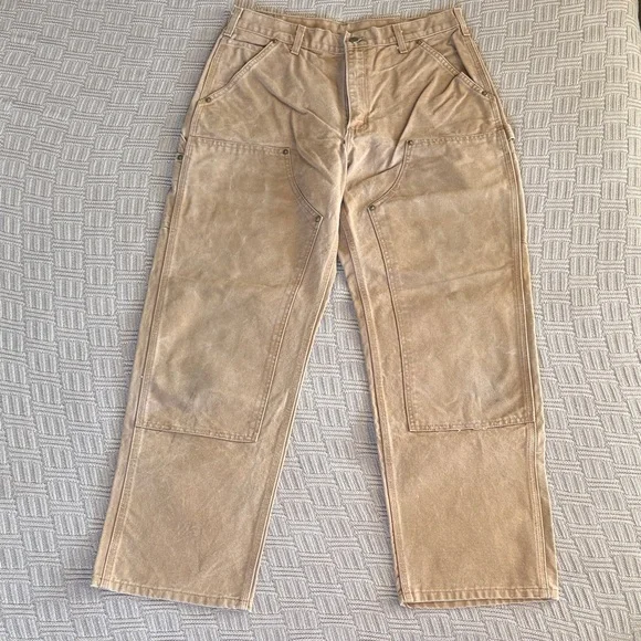 Carhartt Men's Dungaree Fit Brown Work Cargo Pants - Picture 5 of 8